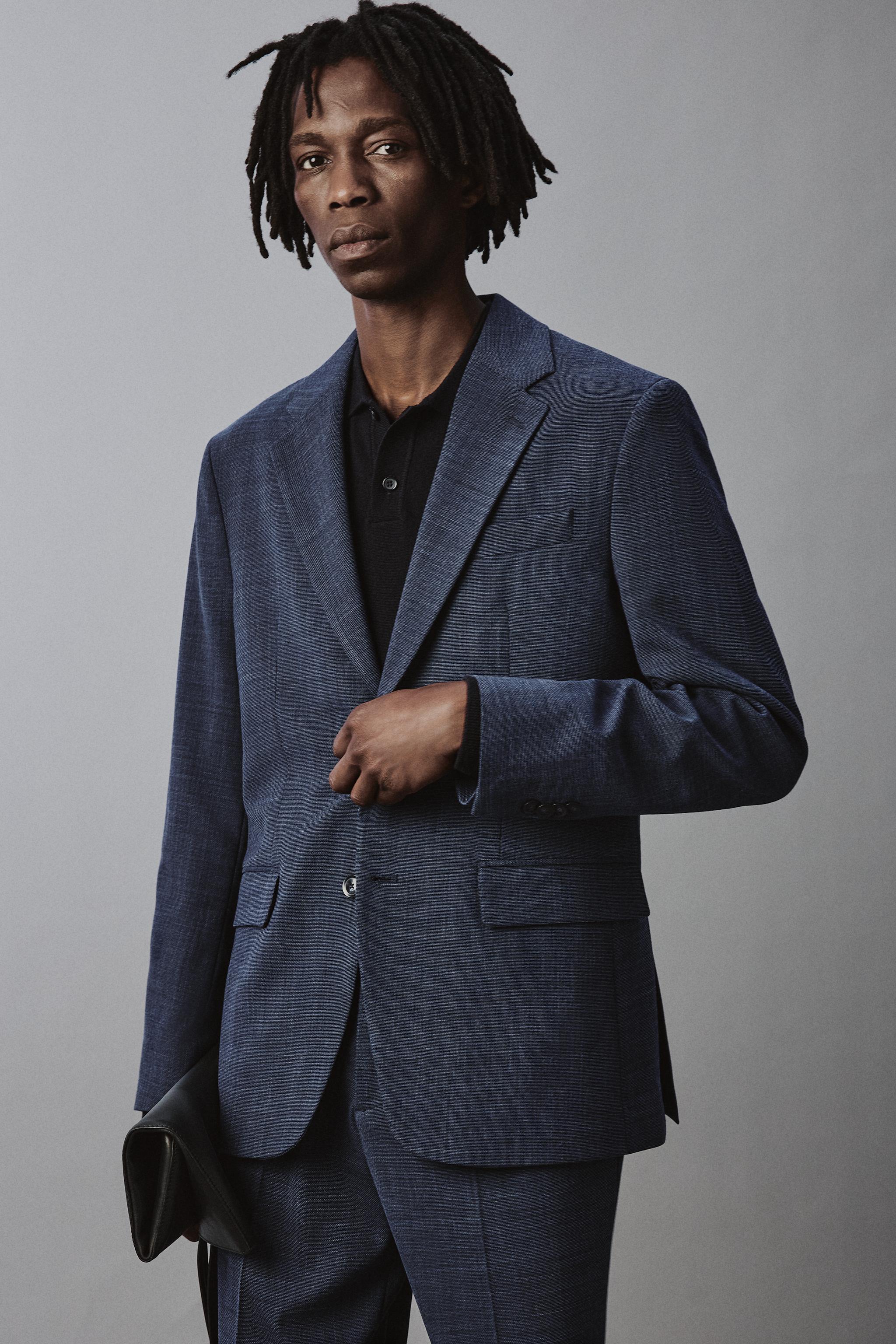 SLIM FIT WOOL BLEND BLAZER